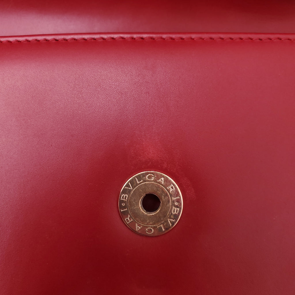 BVLGARI RED LEATHER SERPENTI CROSSBODY BAG