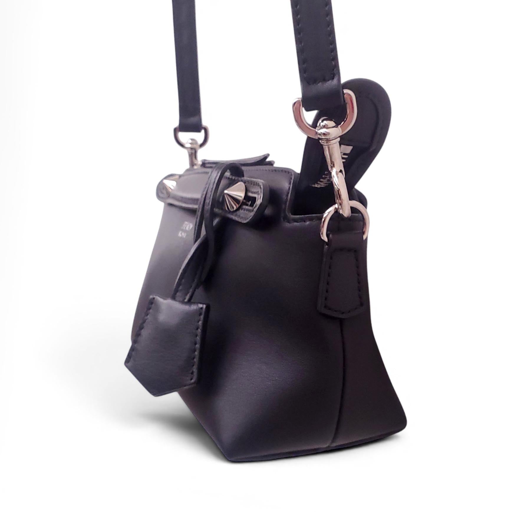 FENDI BLACK LEATHER BY THE WAY BAG