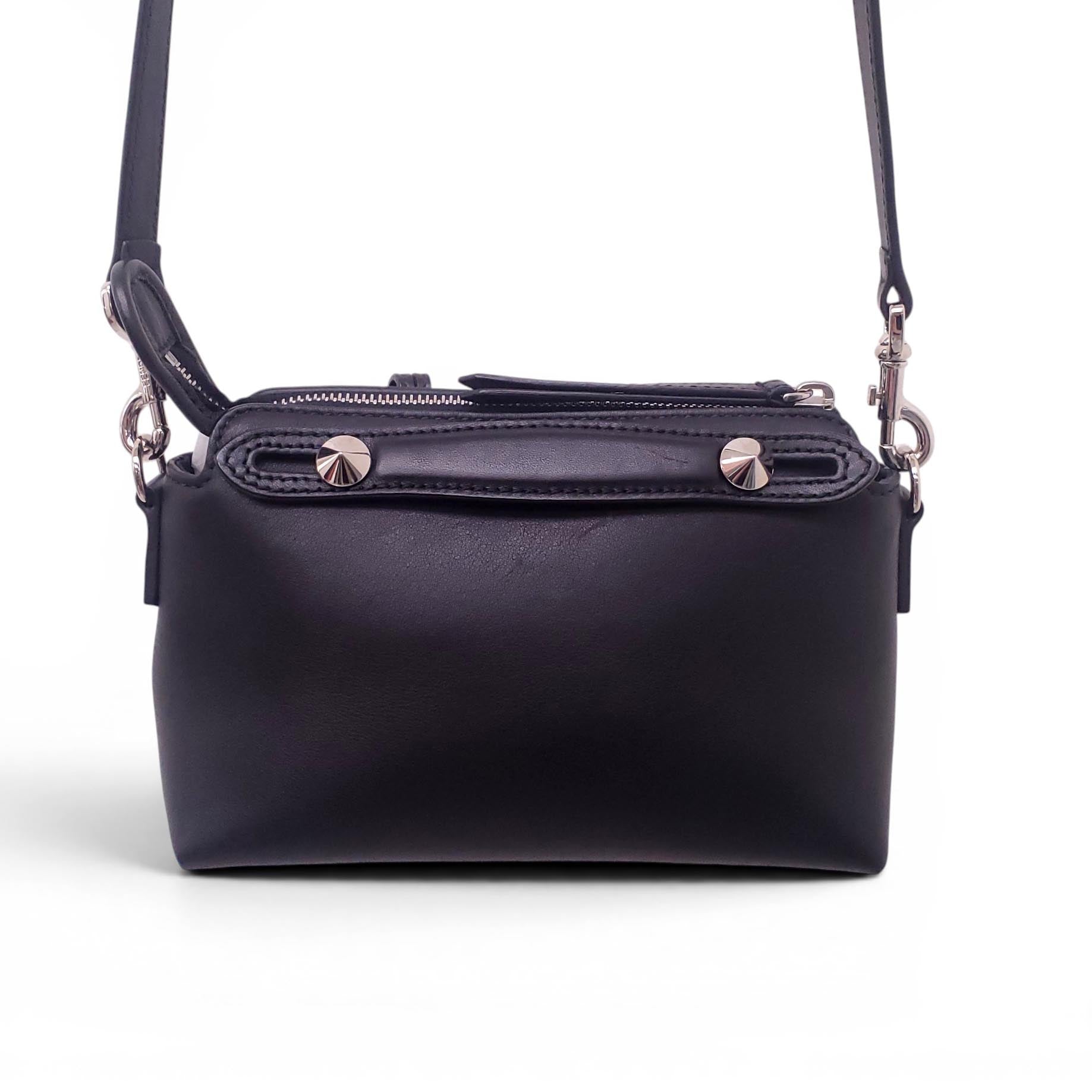 FENDI BLACK LEATHER BY THE WAY BAG