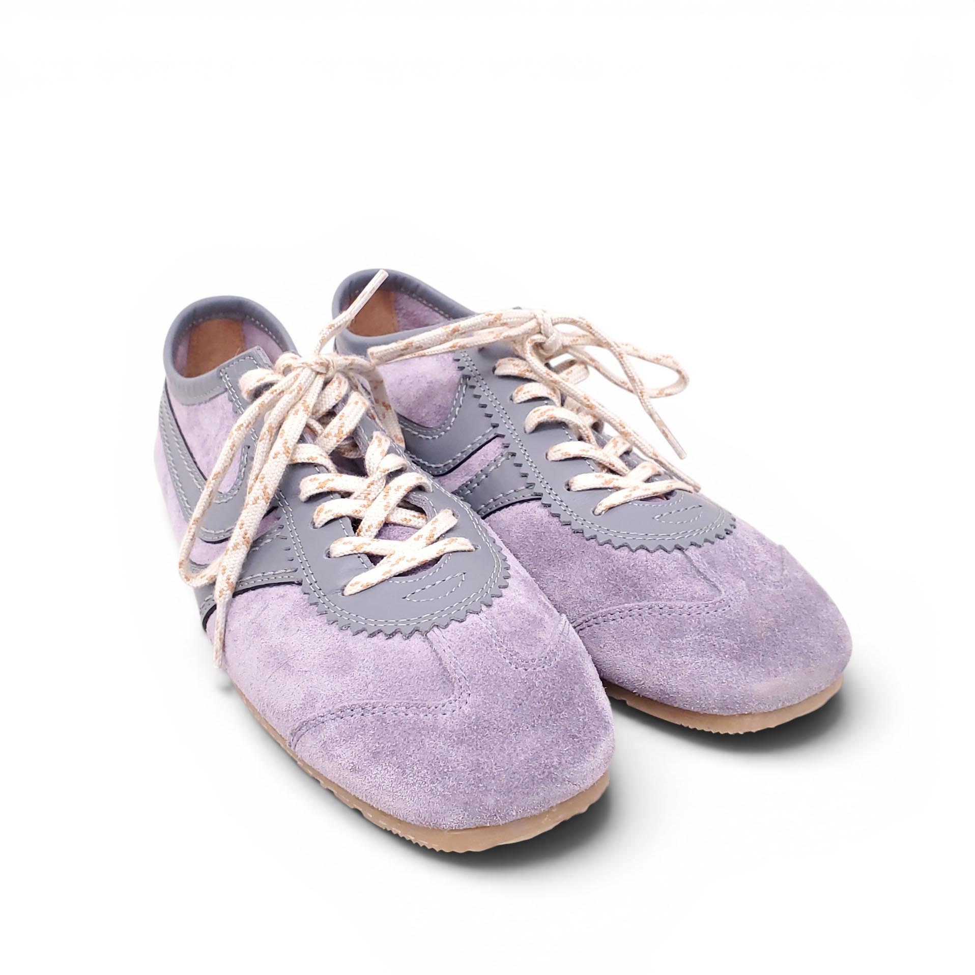 DRIES VAN NOTEN PURPLE SUEDE SNEAKERS - SIZE 39