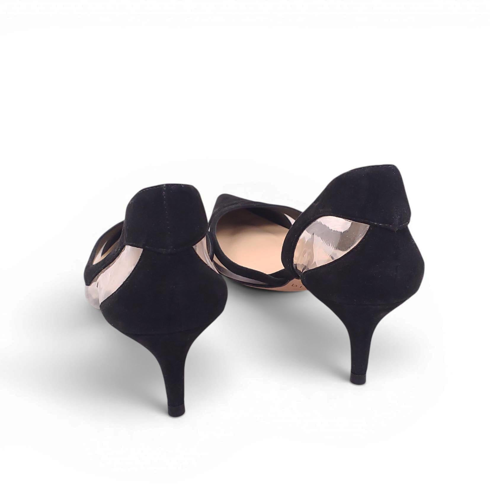 ALEXANDRE BIRMAN LUCITE HEELS - SIZE 38.5