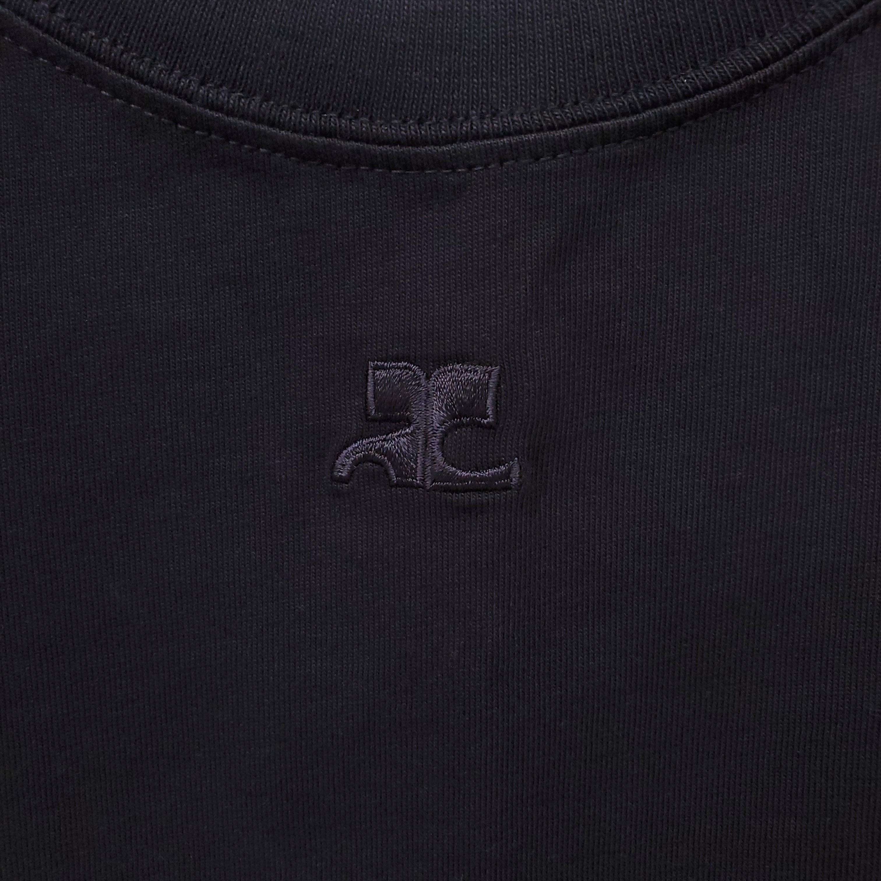 COURRÈGES BLACK LOGO TANK TOP - SIZE S