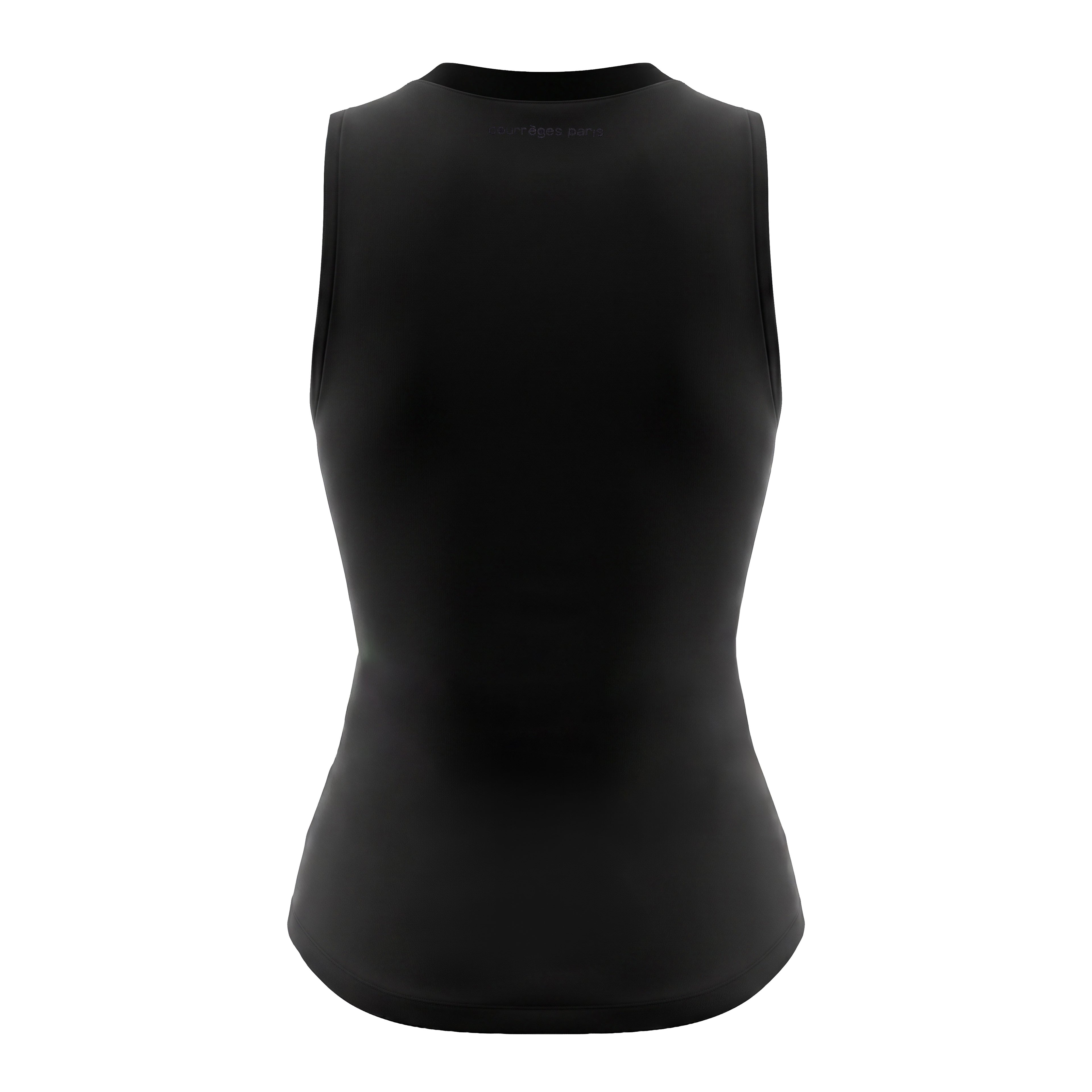 COURRÈGES BLACK LOGO TANK TOP - SIZE S