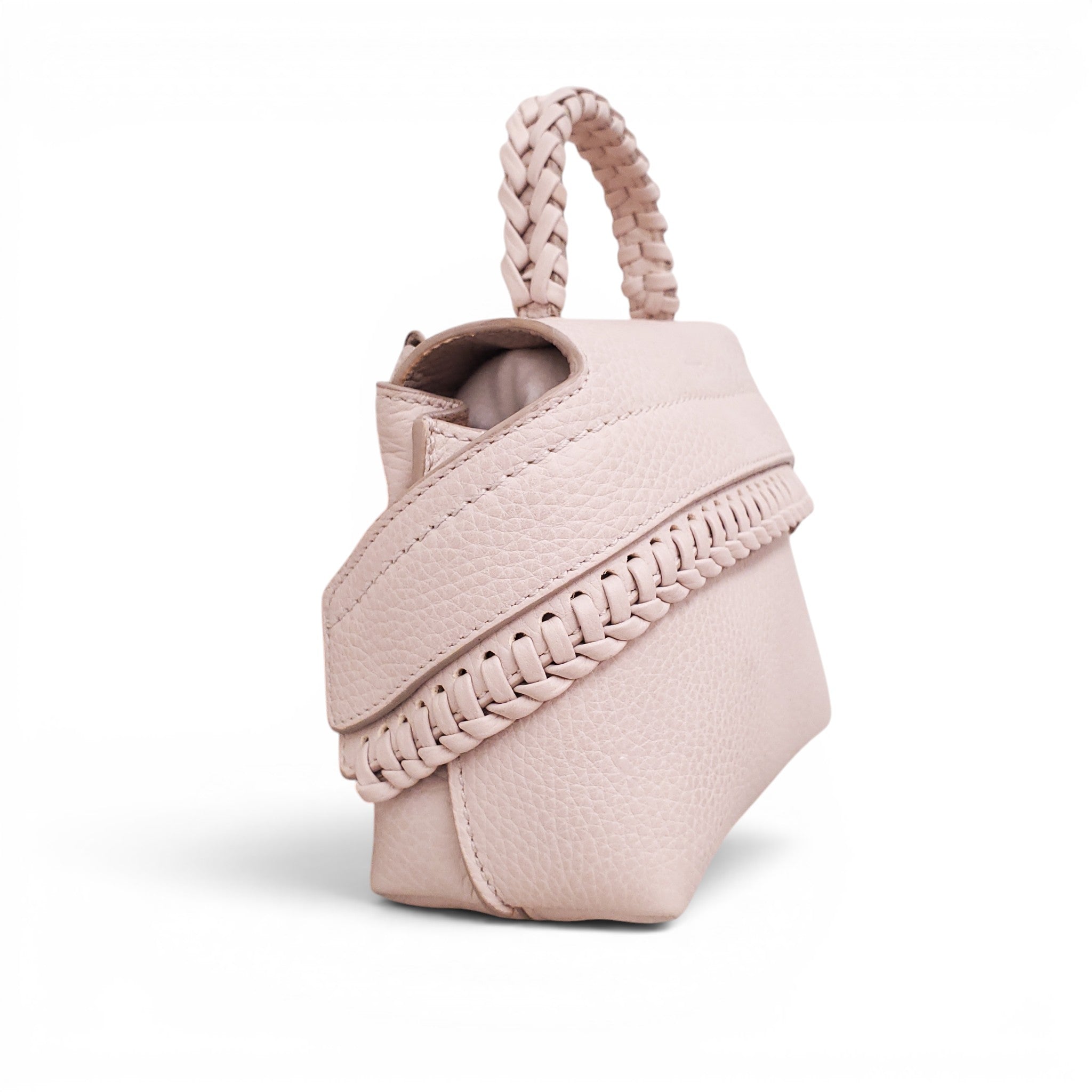 TOD'S CREAM LEATHER BRAIDED CROSSBODY BAG