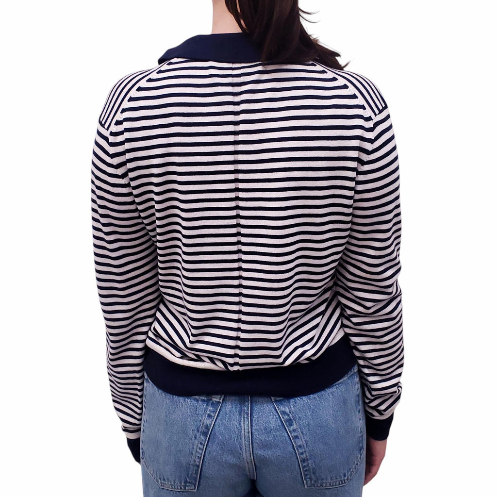 LA LIGNE STRIPED CASHMERE BLEND CARDIGAN - SIZE XS