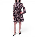 GIAMBATTISTA VALLI FLORAL DRESS WITH TIE DETAIL - SIZE 42