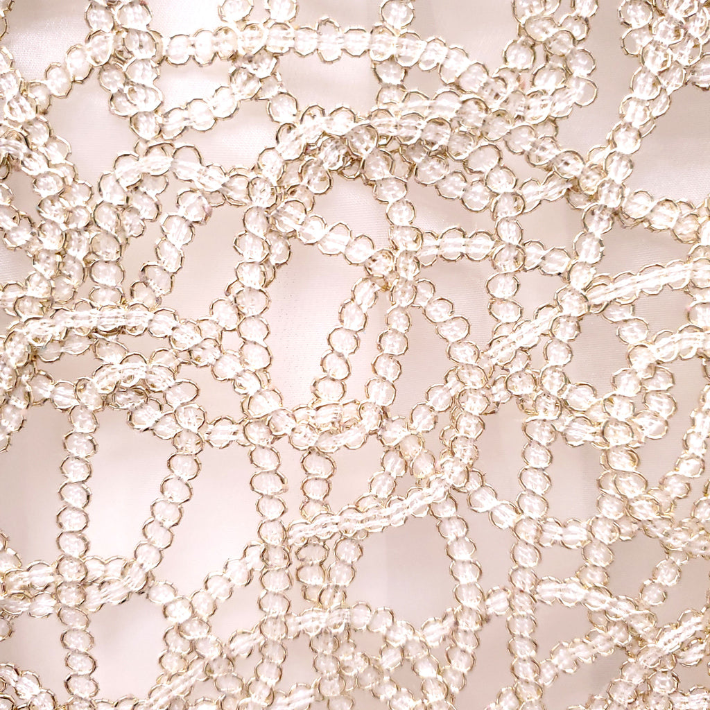 AJE IVORY AND GOLD 'PATINA' LACE MIDI DRESS - SIZE US 6
