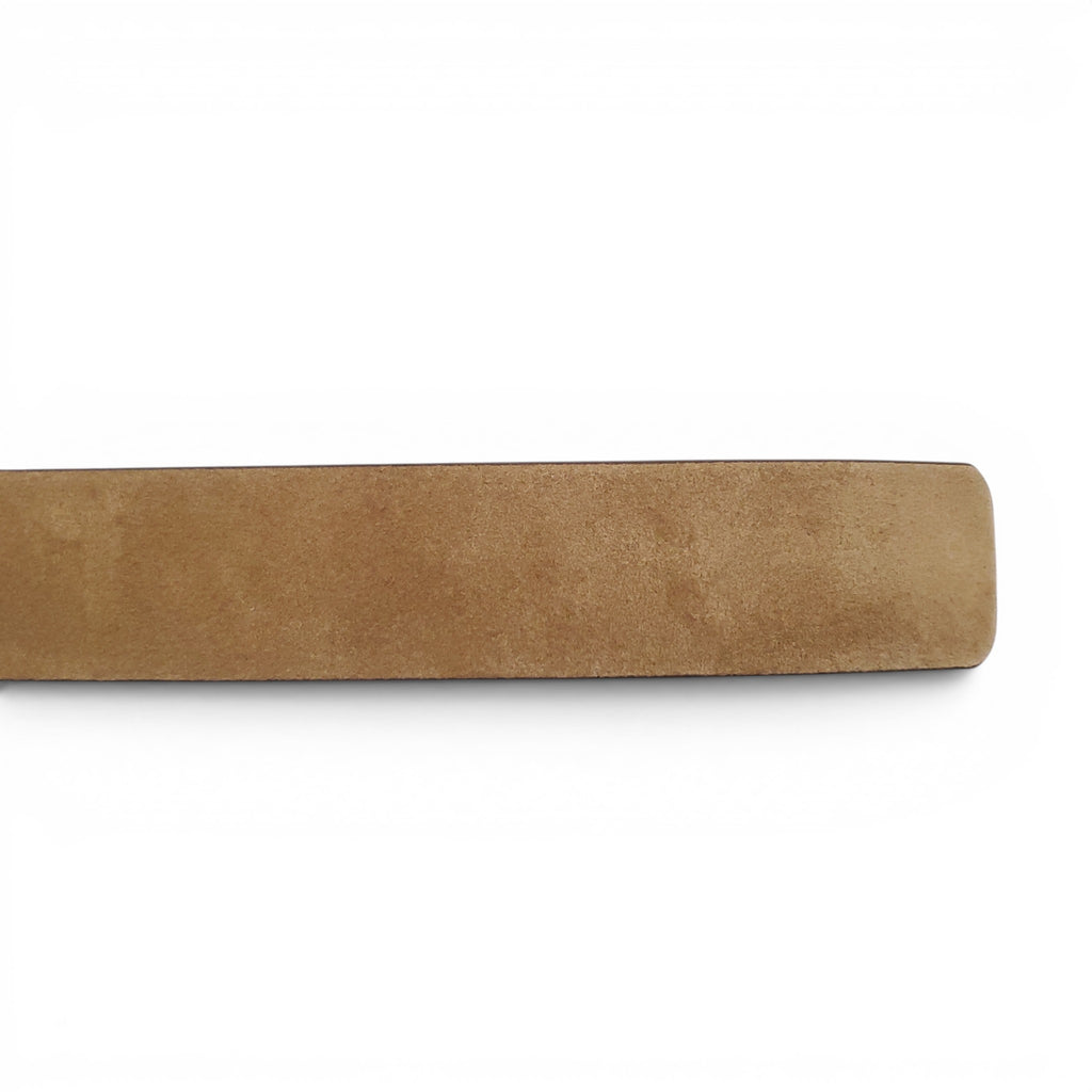 LOEWE SUEDE BELT WITH GOLD BUCKLE - SIZE 75