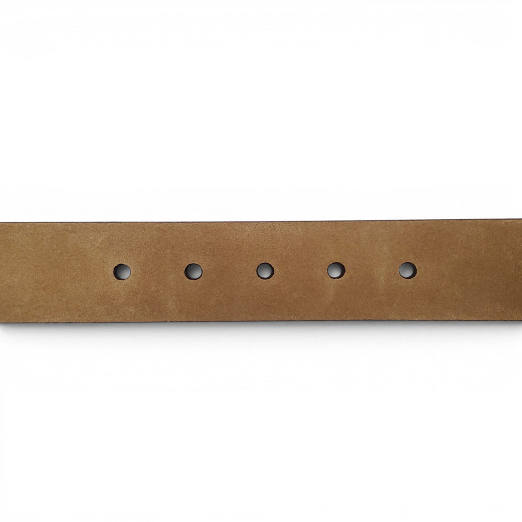 LOEWE SUEDE BELT WITH GOLD BUCKLE - SIZE 75
