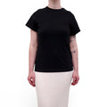 TOTEME BLACK SHORT SLEEVE SHIRT WITH LOGO - SIZE XS