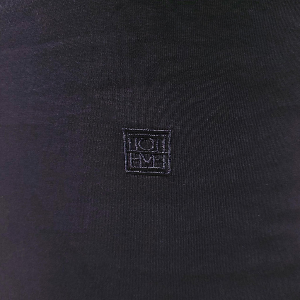 TOTEME BLACK SHORT SLEEVE SHIRT WITH LOGO - SIZE XS