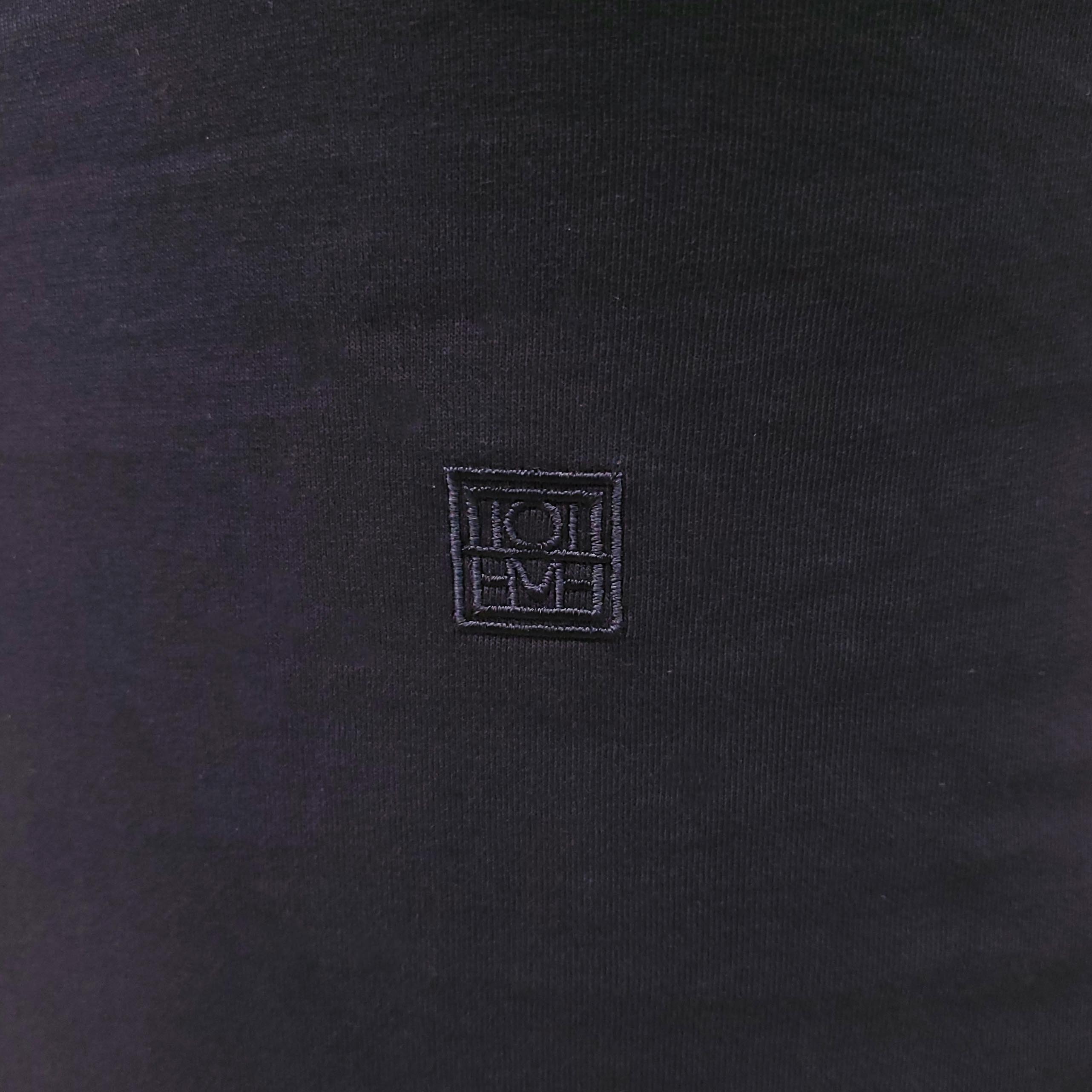 TOTEME BLACK SHORT SLEEVE SHIRT WITH LOGO - SIZE XS