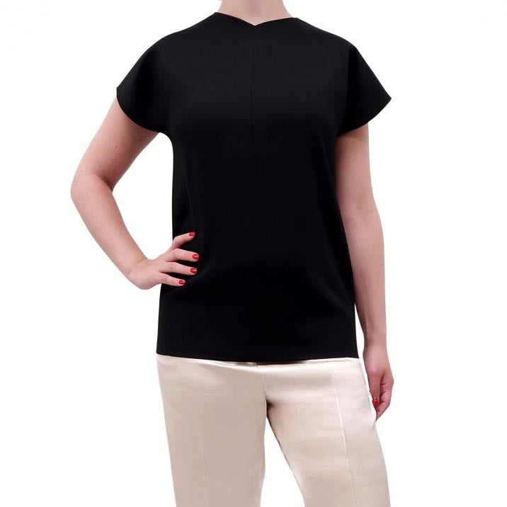 TOTEME BLACK TWISTED SEAM SLEEVELESS TOP - SIZE 38