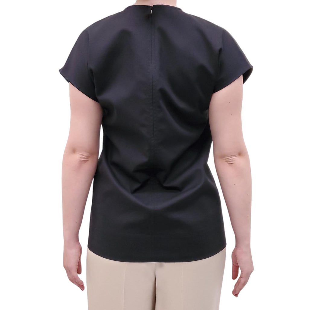 TOTEME BLACK TWISTED SEAM SLEEVELESS TOP - SIZE 38