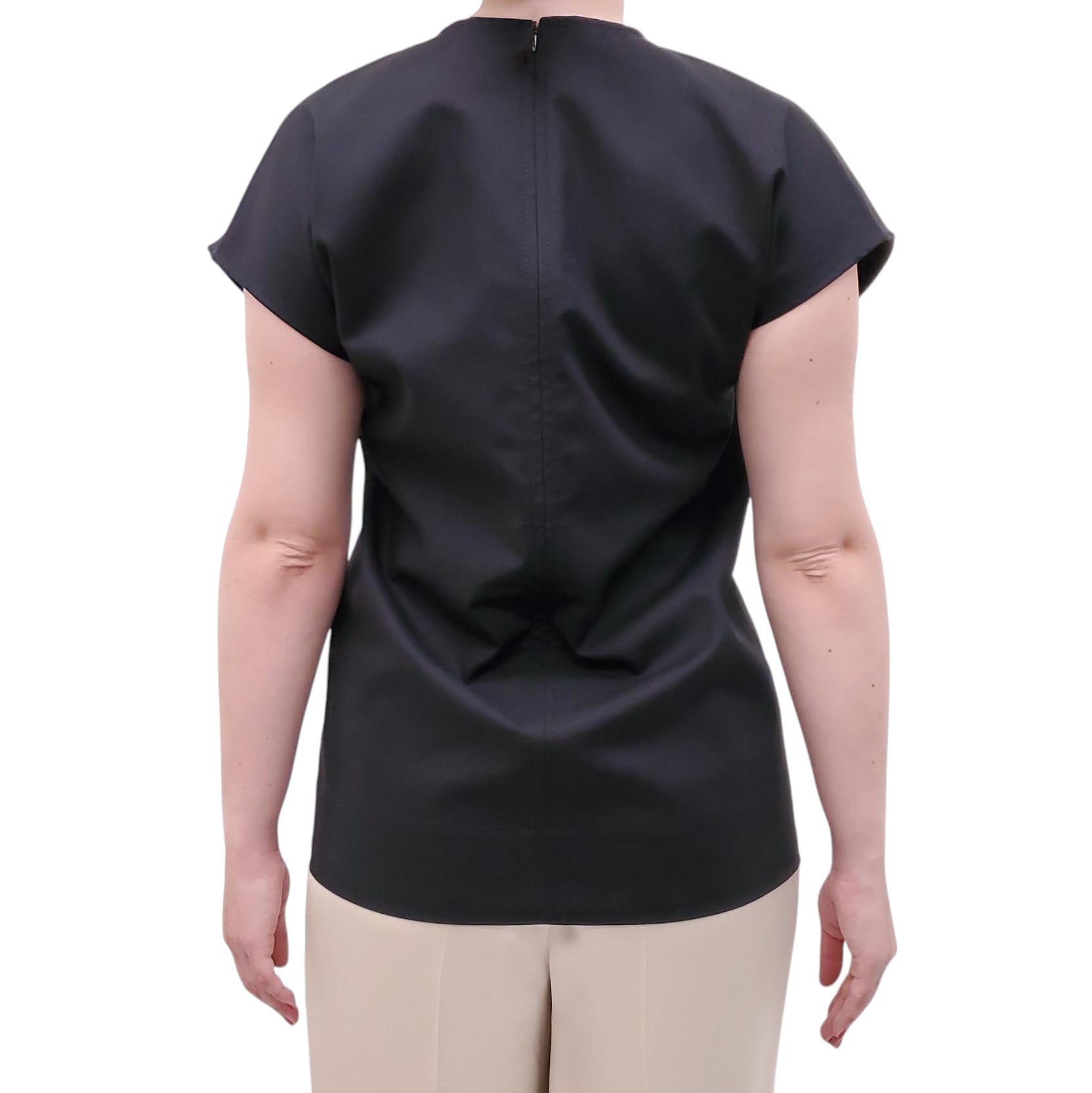 TOTEME BLACK TWISTED SEAM SLEEVELESS TOP - SIZE 38