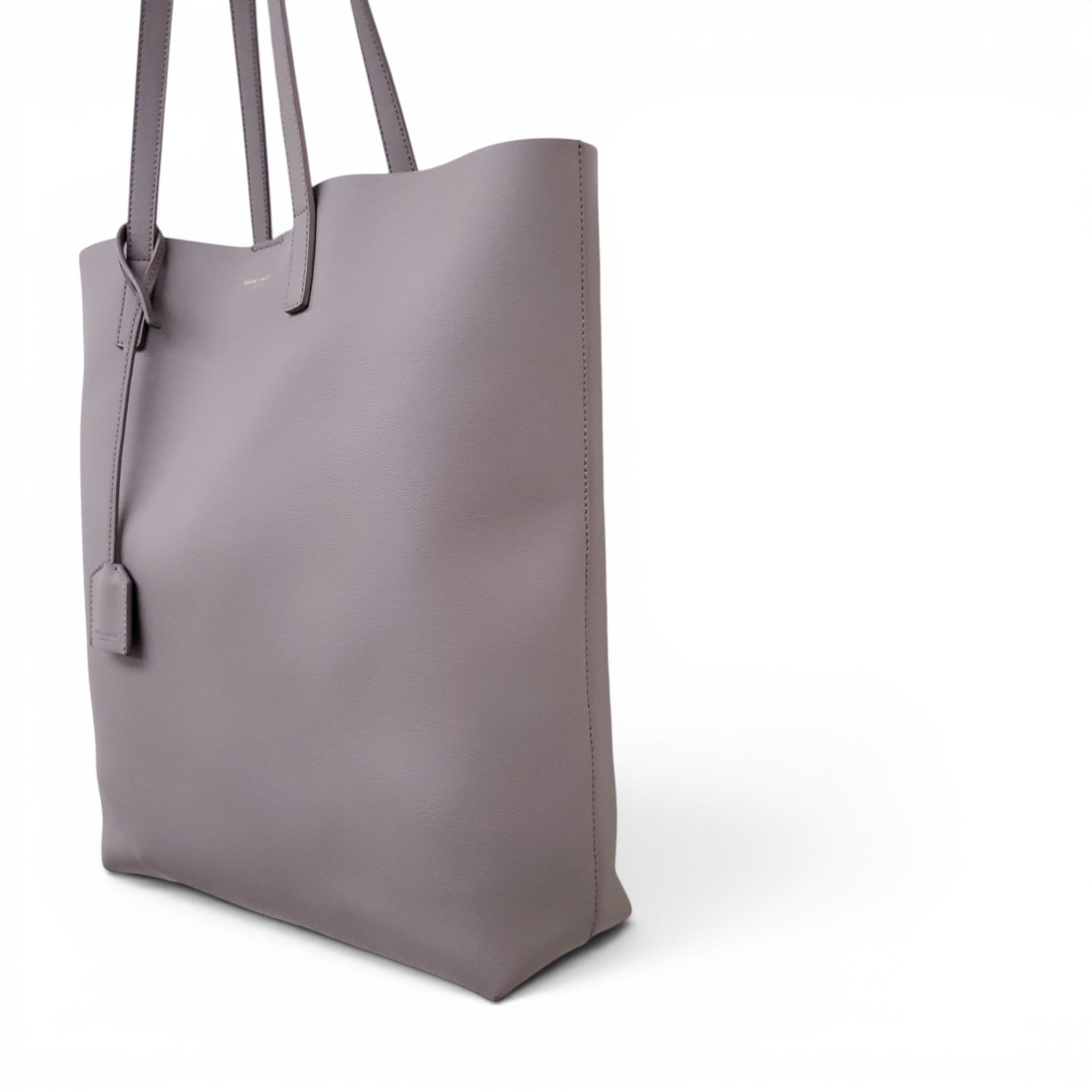 SAINT LAURENT GREY BUCKET TOTE BAG