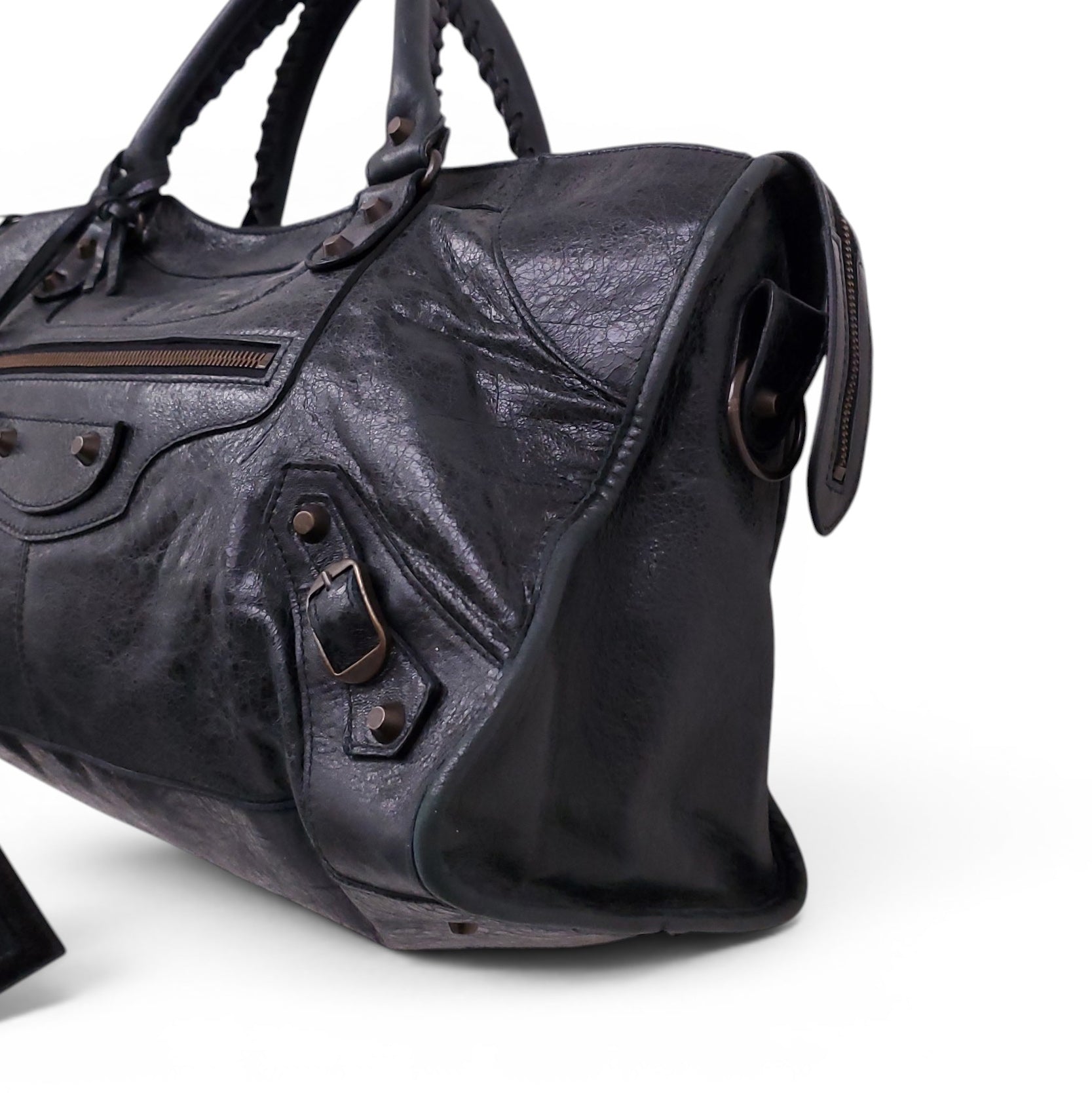 BALENCIAGA CHARCOAL GREY CITY BAG