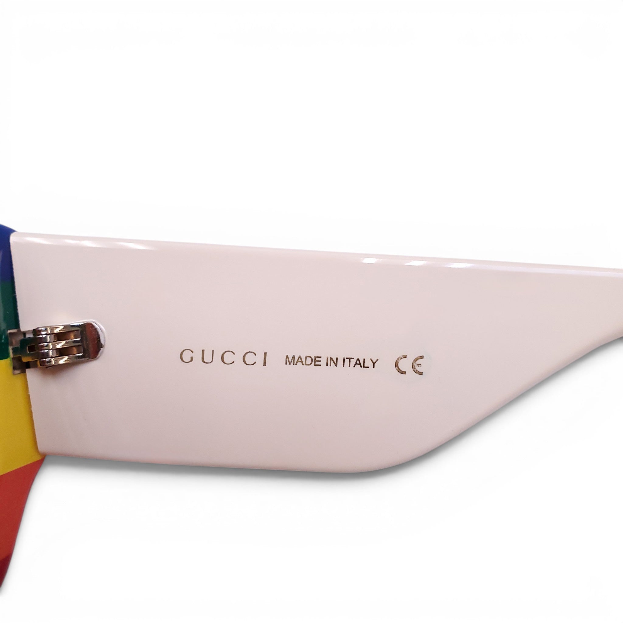GUCCI RAINBOW SUNGLASSES WITH GOLD LOGO DETAIL