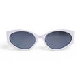 VERSACE WHITE METAL FRAME SUNGLASSES WITH MEDUSA LOGO