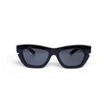 BURBERRY BLACK SUNGLASSES WITH GOLD ARM DETAILS