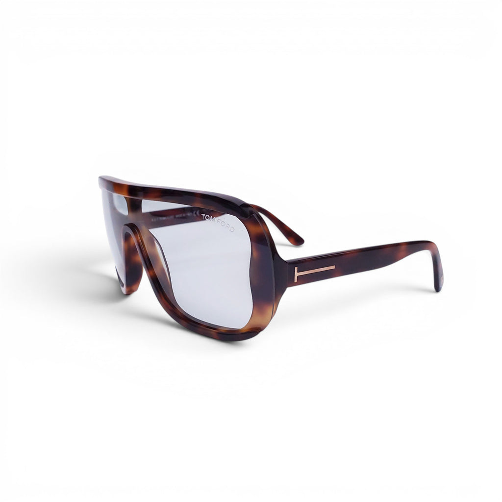 TOM FORD TORTOISE SHELL SHIELD SUNGLASSES