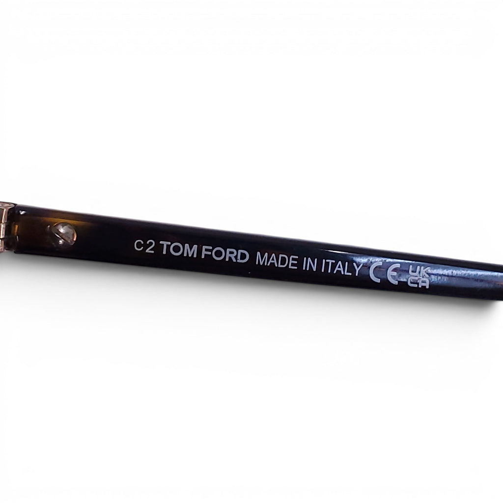 TOM FORD BLACK LARGE AVIATOR SUNGLASSES