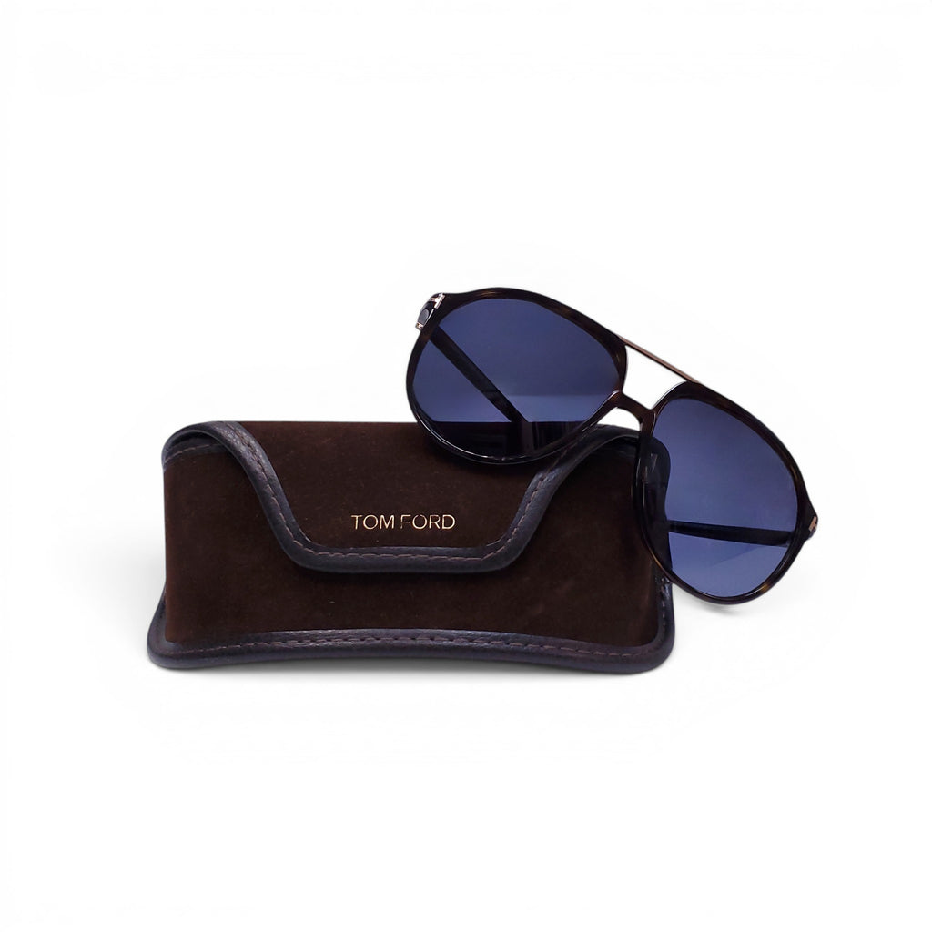 TOM FORD BLACK LARGE AVIATOR SUNGLASSES