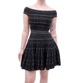 ALEXANDER MCQUEEN BLACK AND CREAM PATTERNED DRESS - SIZE M