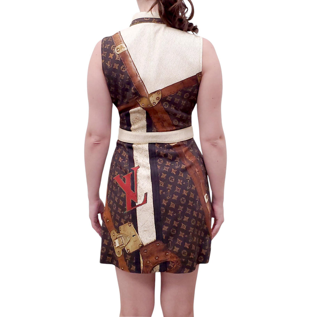 LOUIS VUITTON DENIM TRUNK DRESS - SIZE 38