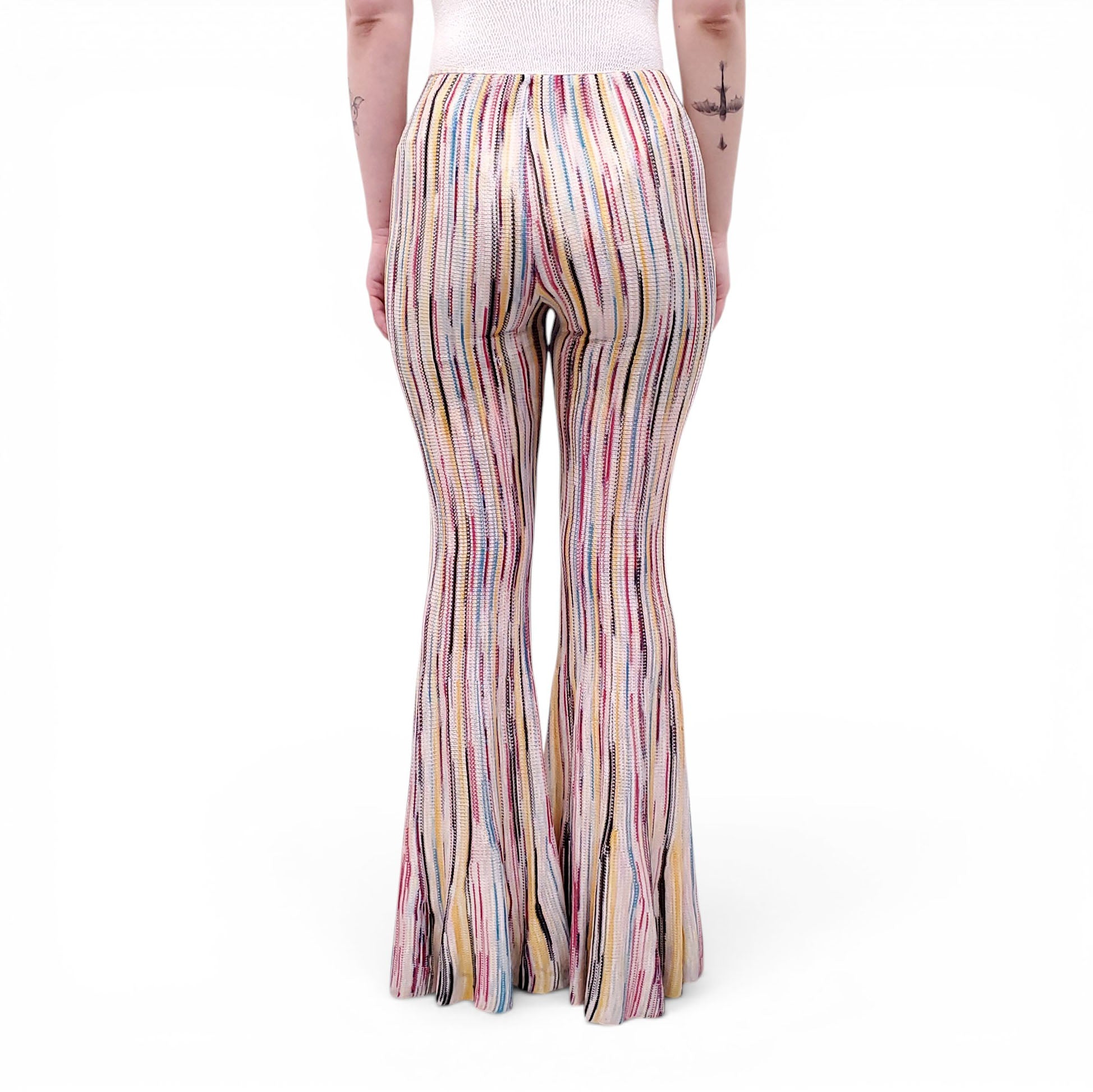 MISSONI STRIPED WIDE LEG TROUSERS - SIZE 40