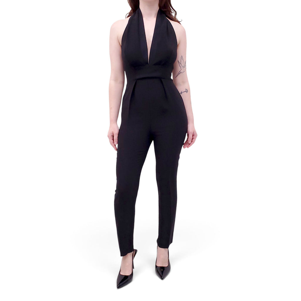 GUCCI BLACK SILK JUMPSUIT - SIZE 40