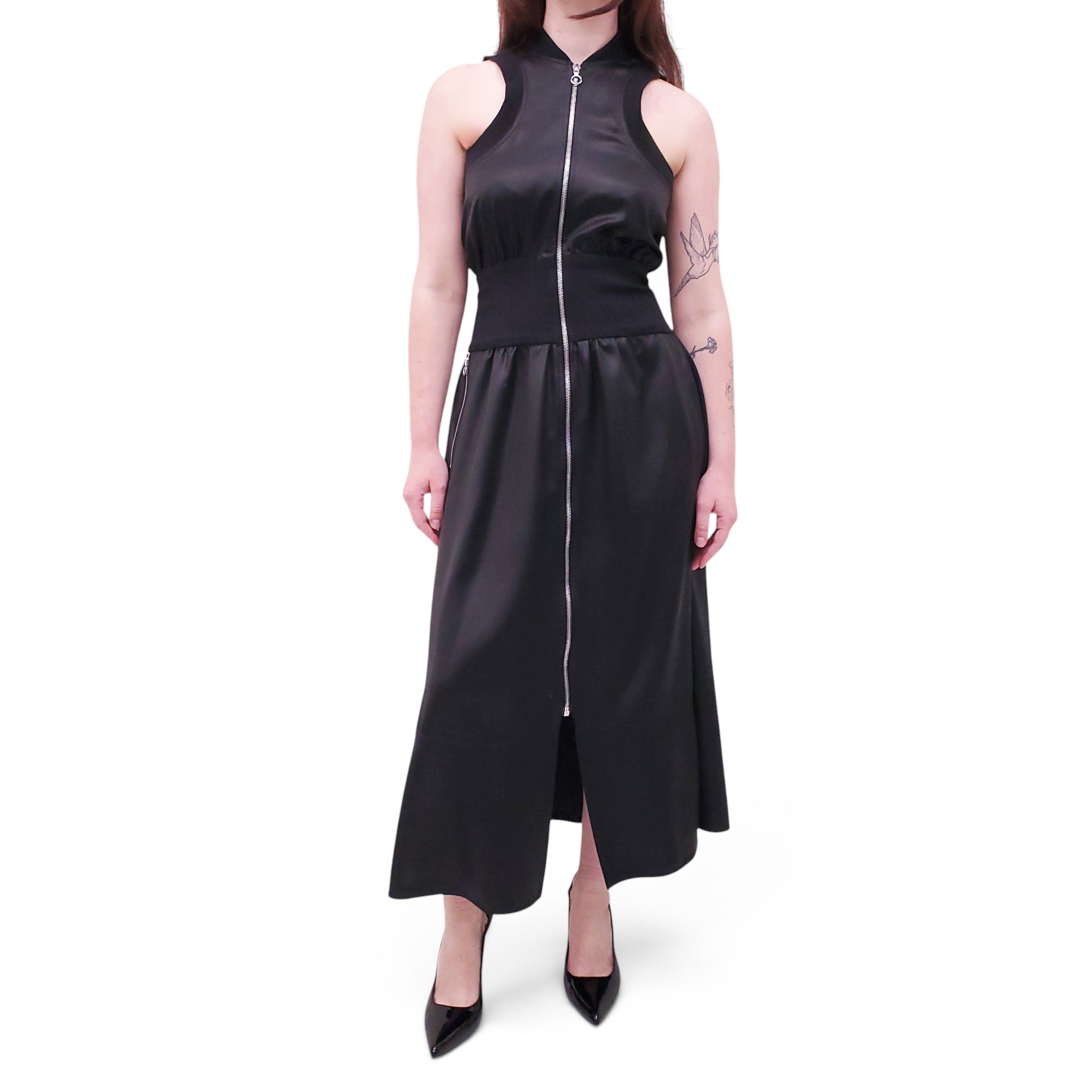 PACO RABANNE BLACK DRESS WITH ZIPPER - SIZE 38