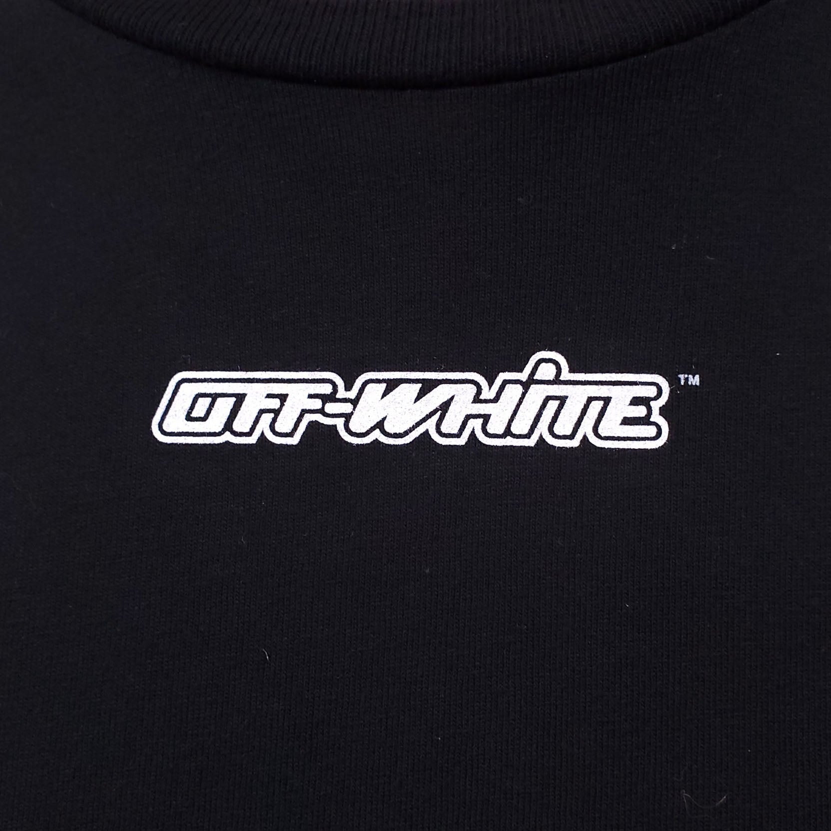 OFF-WHITE BLACK LOGO LONG SLEEVE SHIRT - SIZE S