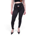 HERON PRESTON BLACK LOGO LEGGINGS - SIZE S/M