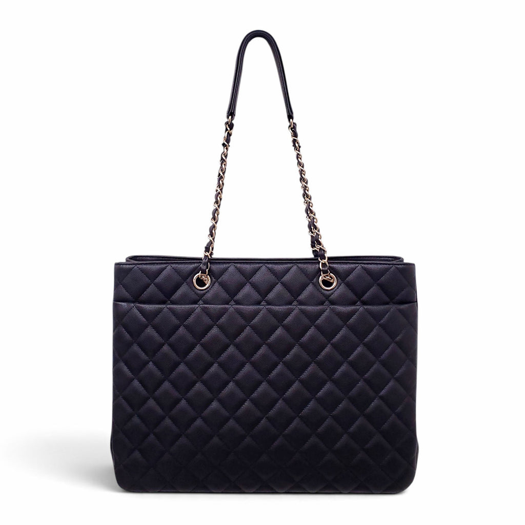 CHANEL BLACK CAVIAR CLASSIC QUILTED TOTE