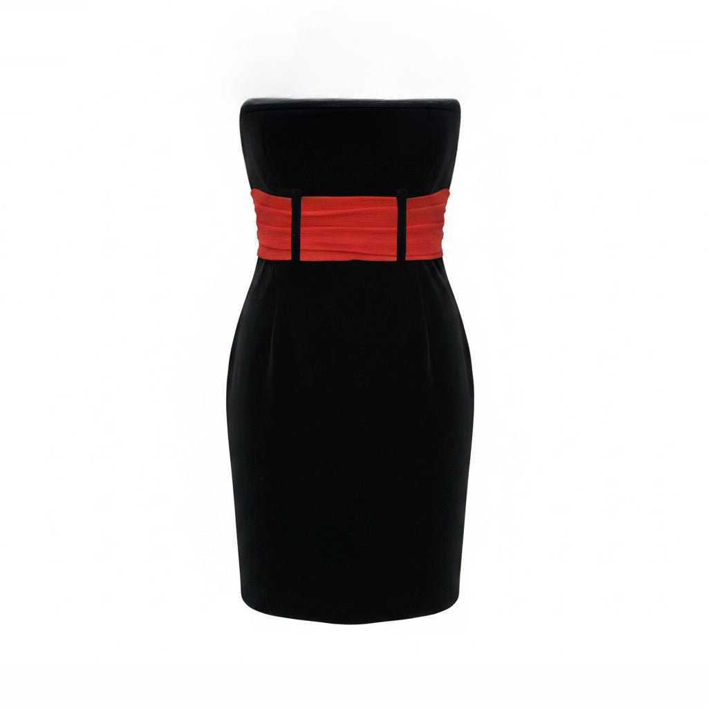 SAINT LAURENT RED POLKA DOT VINTAGE SET - SIZE 34