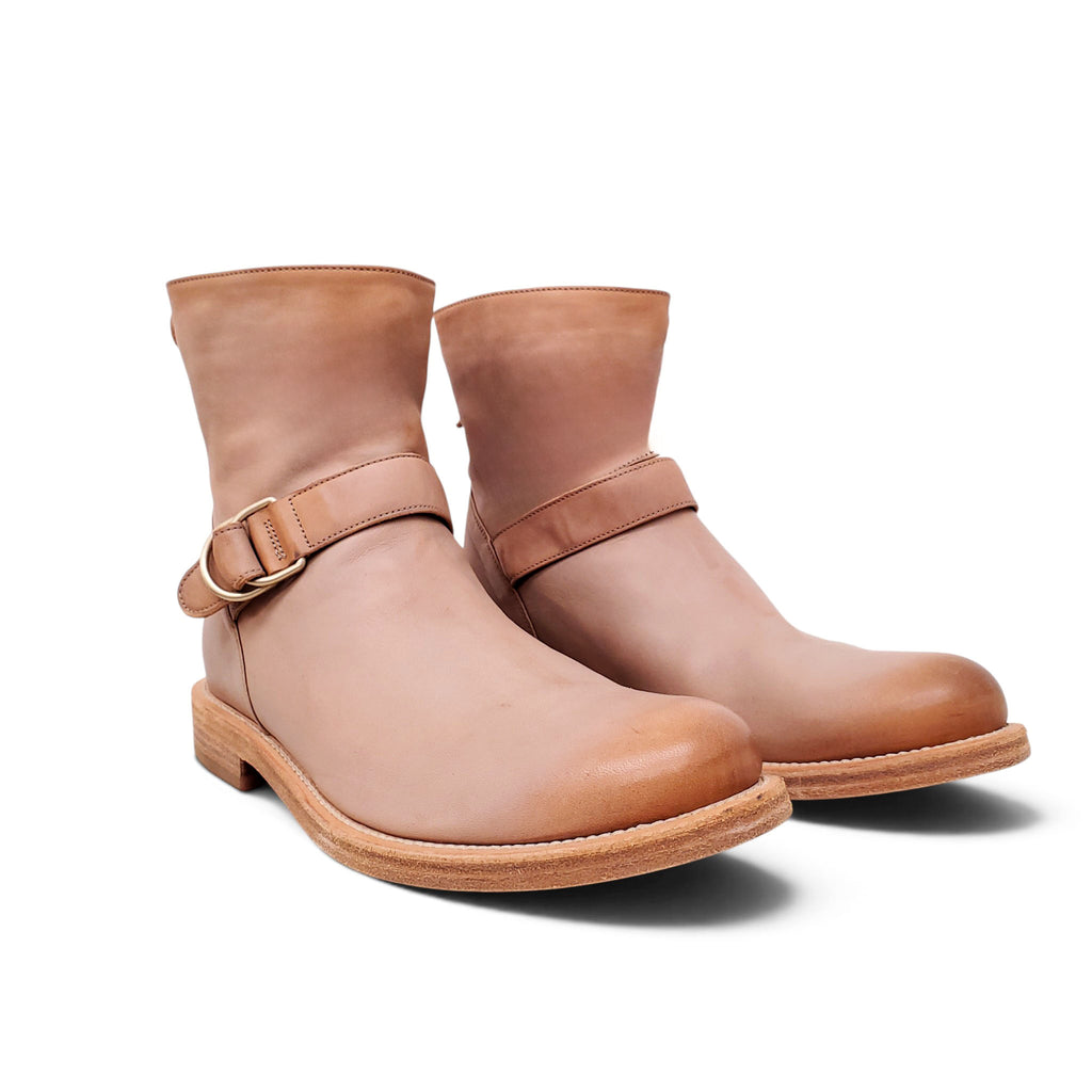 B.C. TAUPE DISTRESSED BOOTS - SIZE 39