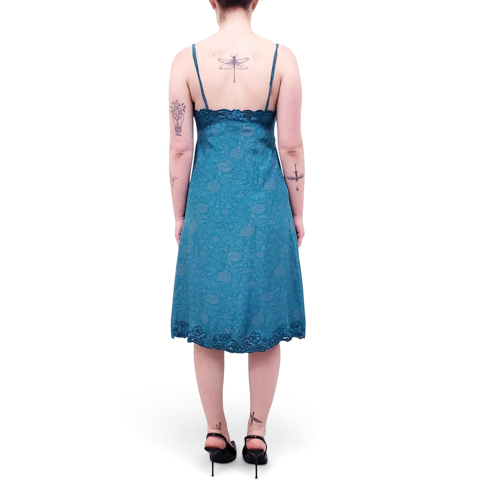 NATALIE MARTIN SILK TURQUOISE DRESS - SIZE XS