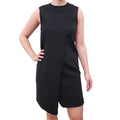 ACNE STUDIOS BLACK ASYMMETRICAL DRESS - SIZE 36