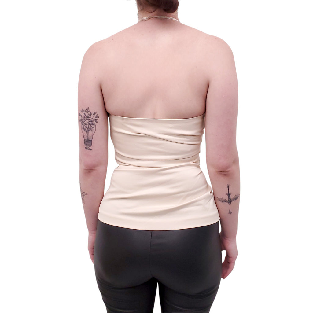 A.L.C. CREAM ROUCHED CORSET TOP - SIZE 00
