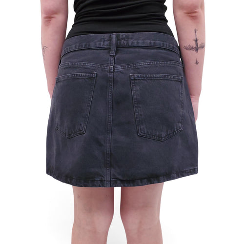 AGOLDE BLACK DENIM MINI SKIRT - SIZE 29
