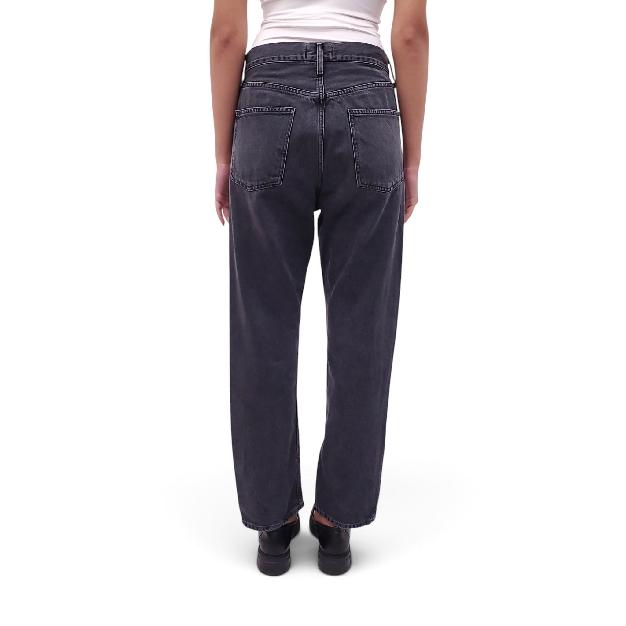 AGOLDE BLACK ACID WASH '90S' JEANS - SIZE 27