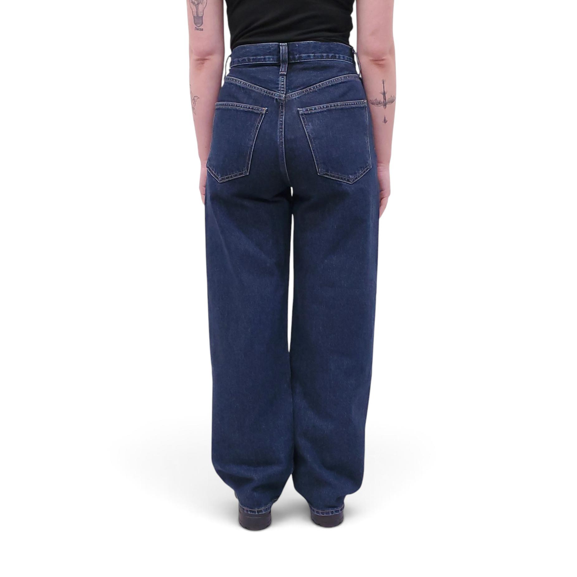 AGOLDE DEEP INDIGO 'LOW CURVE' JEANS - SIZE 25