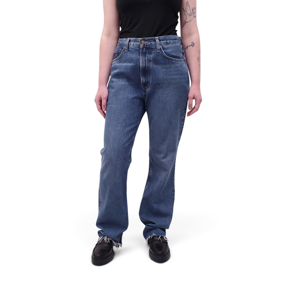 AGOLDE MEDIUM WASH 'LEENA' JEANS - SIZE 28