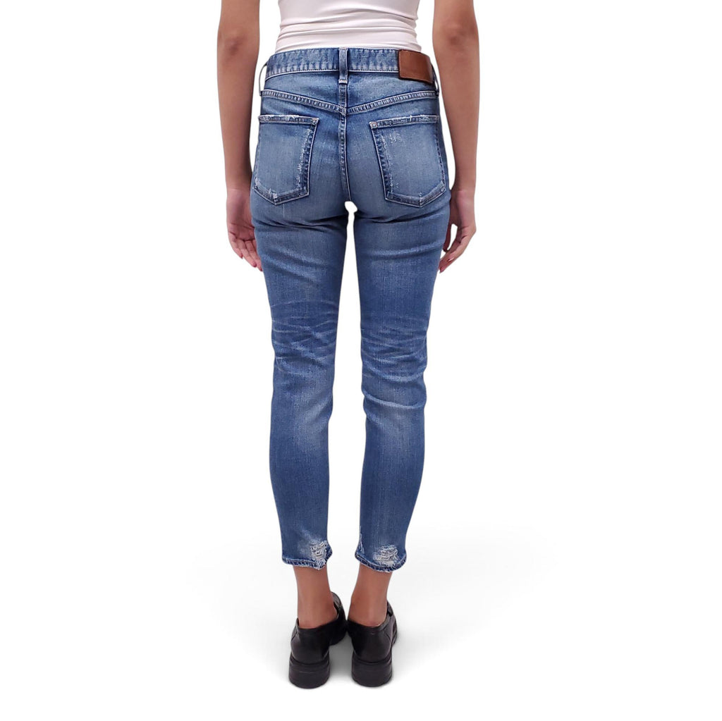 MOUSSY MEDIUM WASH DISTRESSED JEANS - SIZE 27