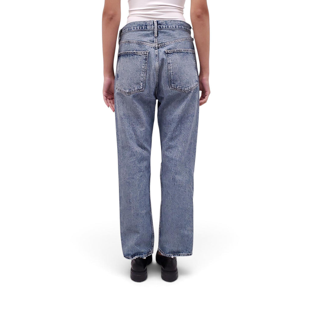 AGOLDE LIGHT WASH '90S' DISTRESSED JEANS - SIZE 29