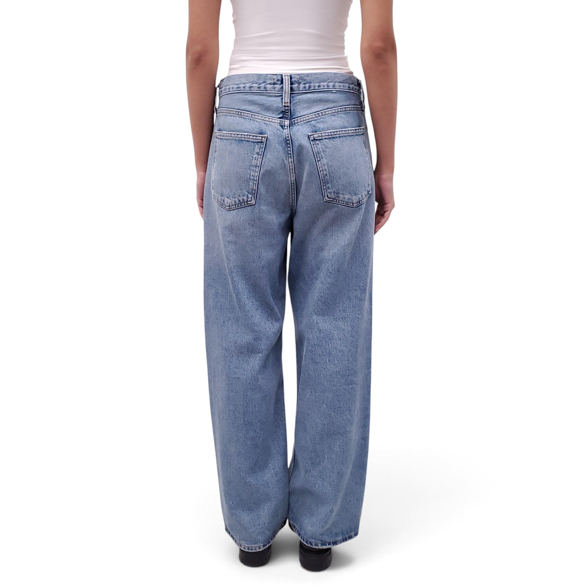 AGOLDE LIGHT WASH 'LOW SLUNG BAGGY' JEANS - SIZE 26