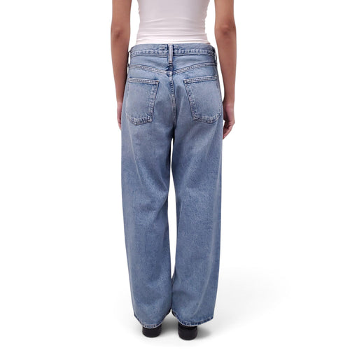 AGOLDE LIGHT WASH 'LOW SLUNG BAGGY' JEANS - SIZE 26