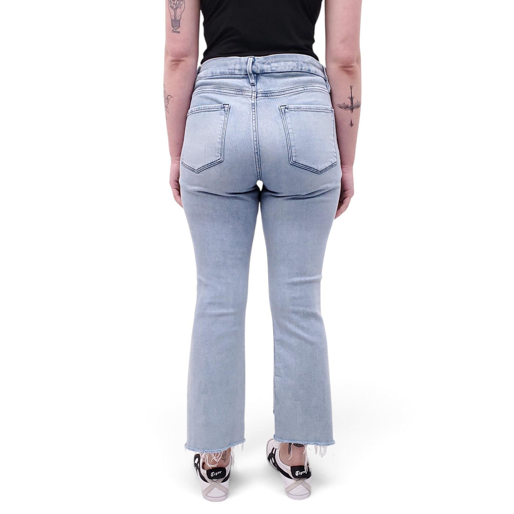 FRAME LIGHT WASH 'LE CROP MINI BOOT' JEANS - SIZE 31