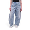 CITIZENS OF HUMANITY LIGHT WASH DISTRESSED BARREL JEANS - SIZE 32